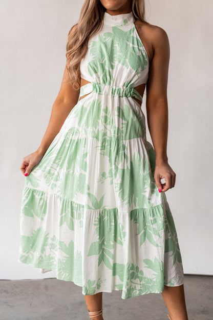 Sunsational Cutout Midi Dress (Mint) FINAL SALE