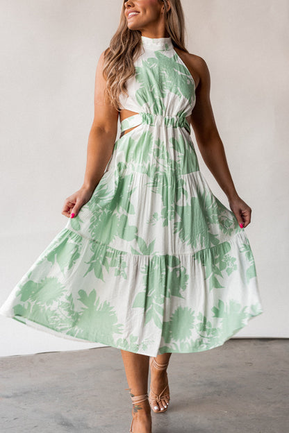 Sunsational Cutout Midi Dress (Mint) FINAL SALE