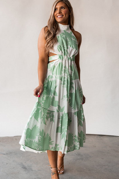 Sunsational Cutout Midi Dress (Mint) FINAL SALE