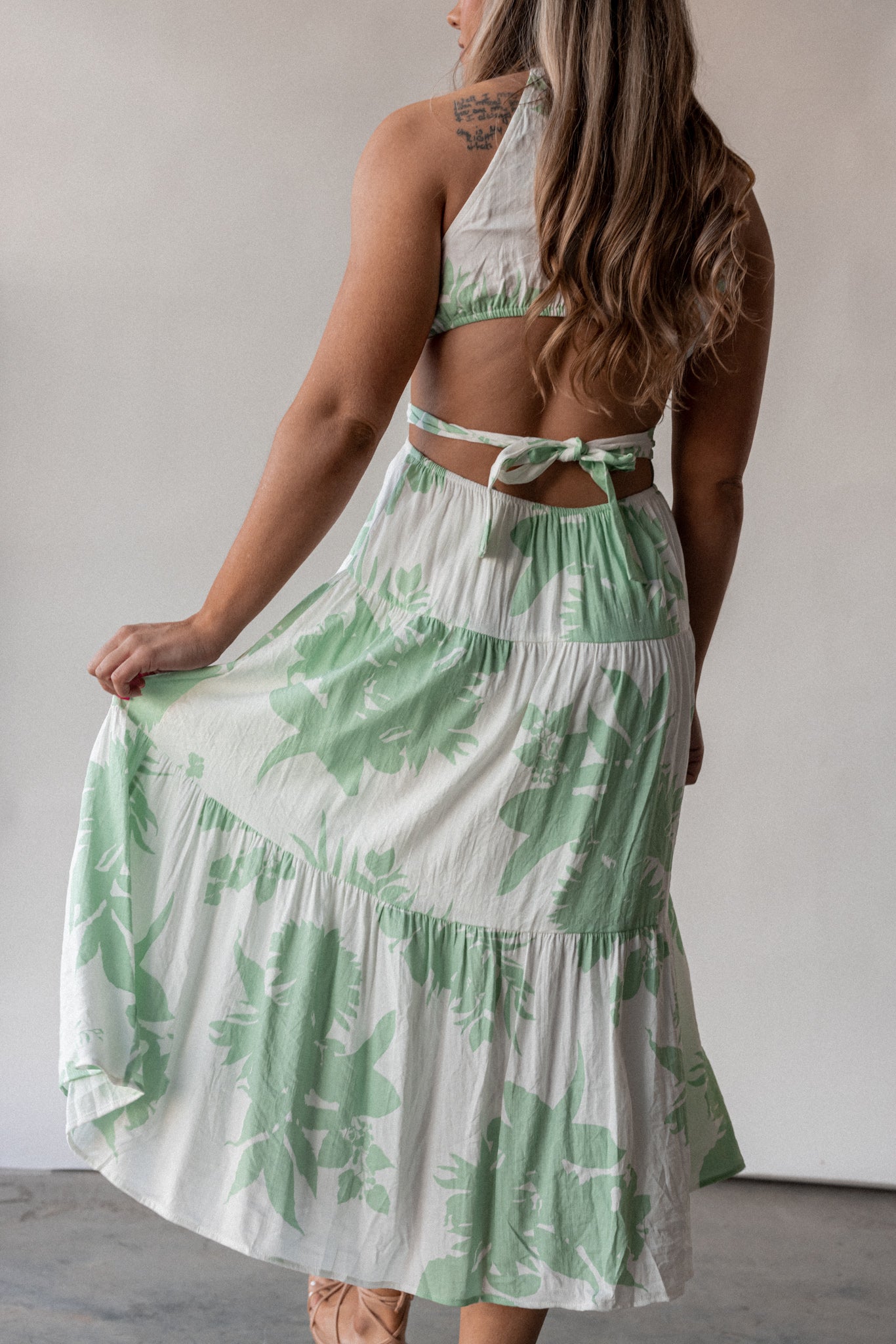 Sunsational Cutout Midi Dress (Mint) FINAL SALE