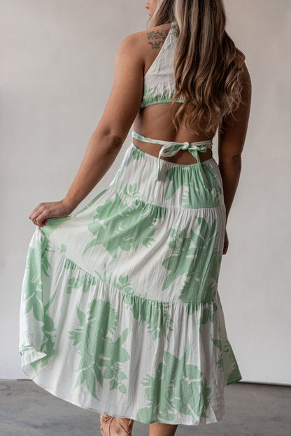 Sunsational Cutout Midi Dress (Mint) FINAL SALE