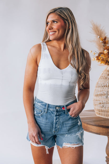 Moment In Time Distressed Denim Shorts FINAL SALE
