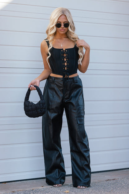 Call Me Yours Faux Leather Joggers FINAL SALE