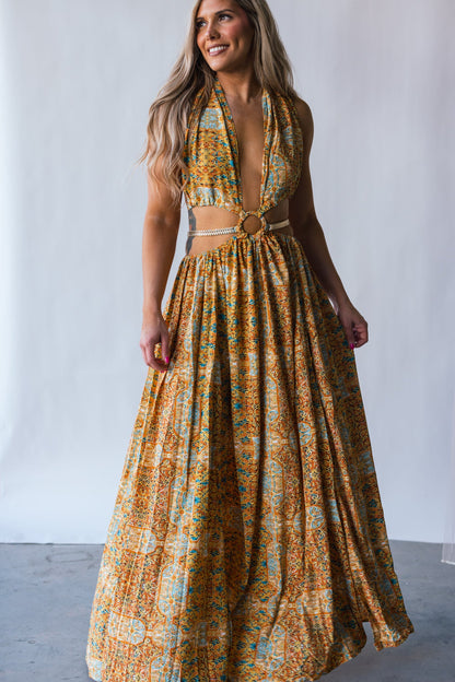 Virgin Islands Maxi Dress (Sunset) FINAL SALE