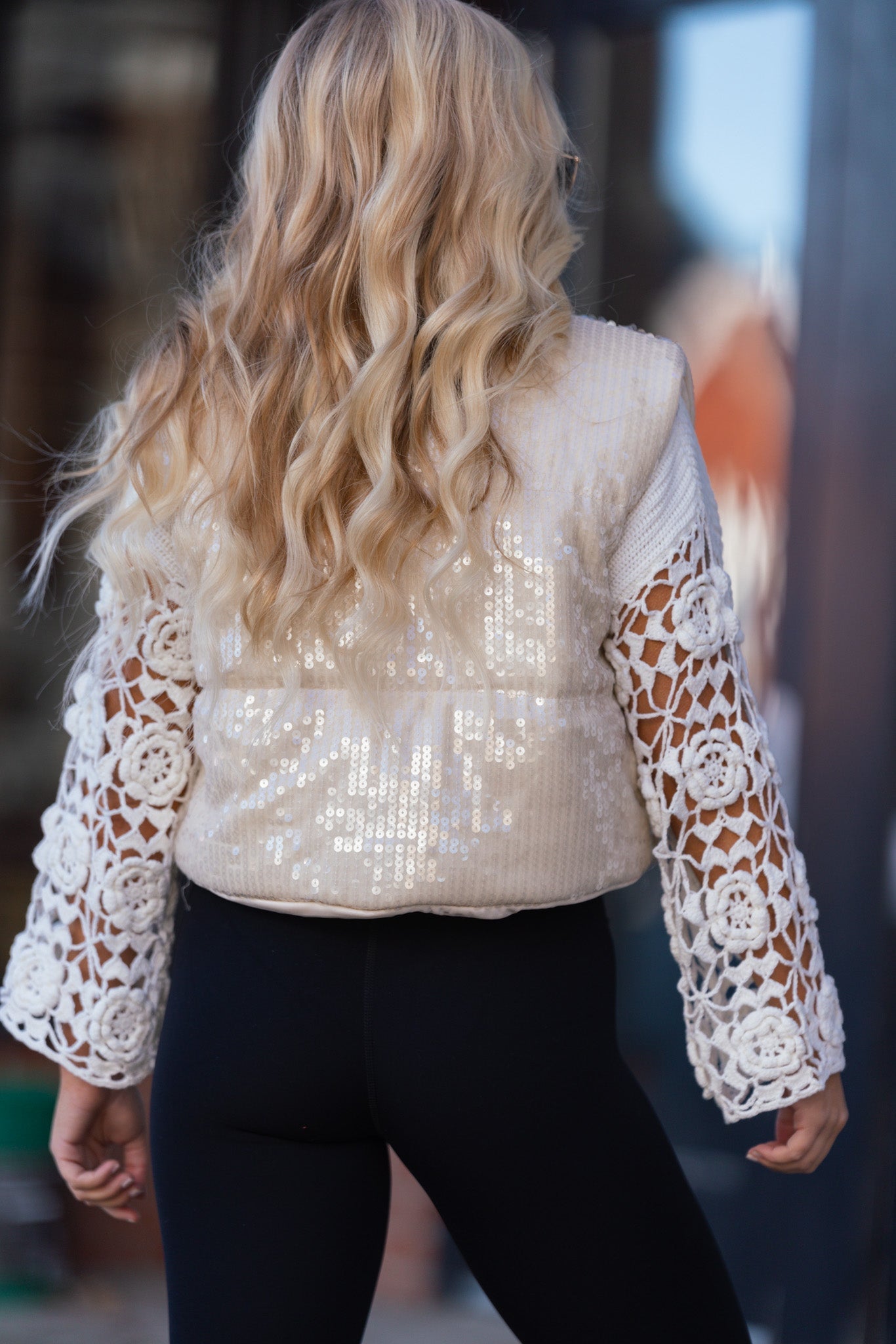 New Year New Me Sequin Vest (Ivory) FINAL SALE