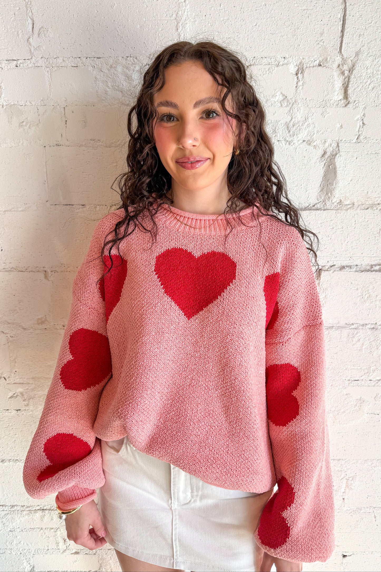 Heart Patched Sweater