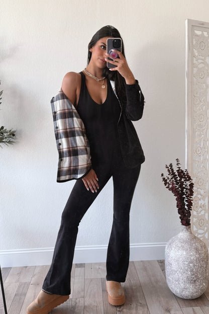 Cinnamon Spice Reversible Plaid Jacket (Black)