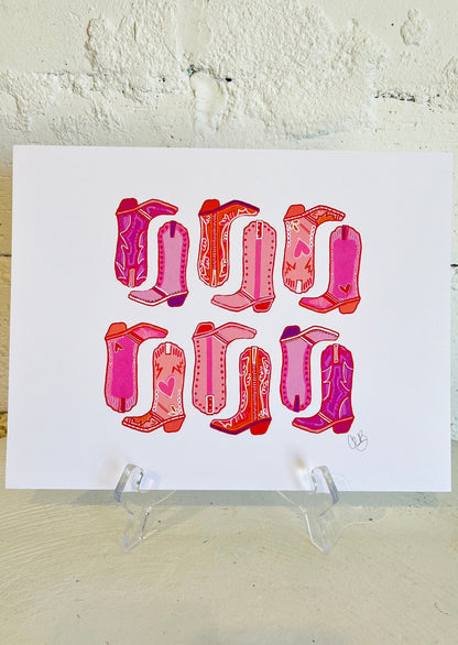 Corinne Bizzle Art Boot Print