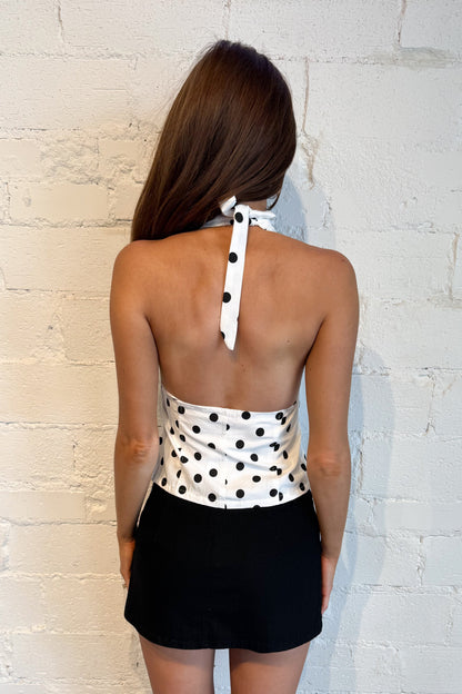Juri Polka Dot Halter Top
