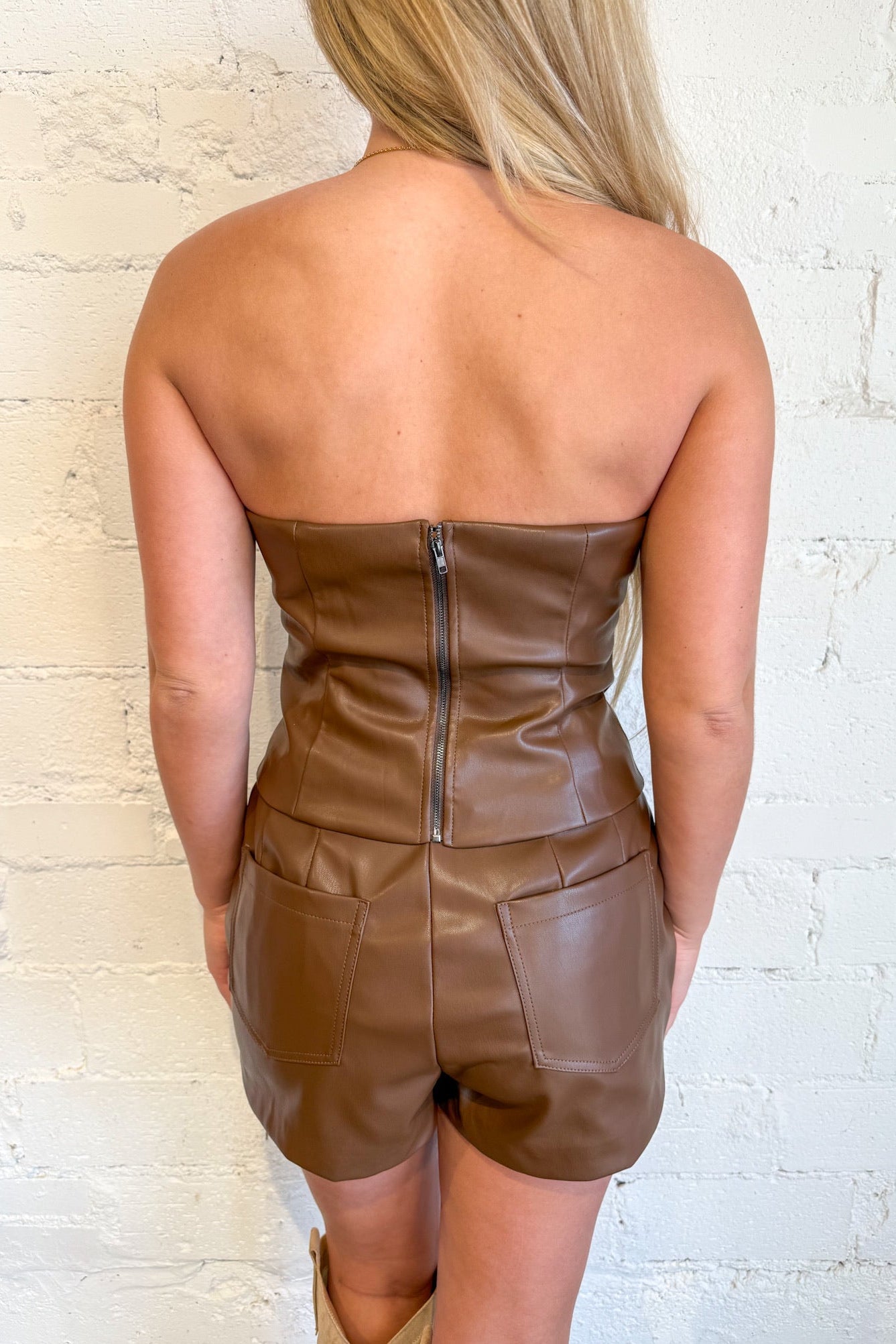 Leather Latte Shorts