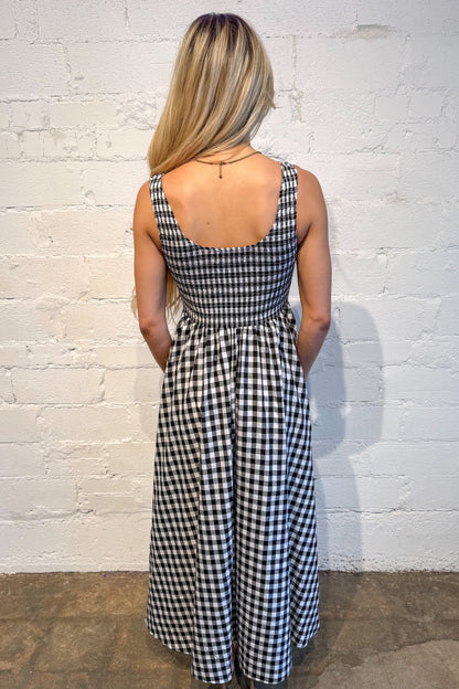 Maren Gingham Maxi Dress