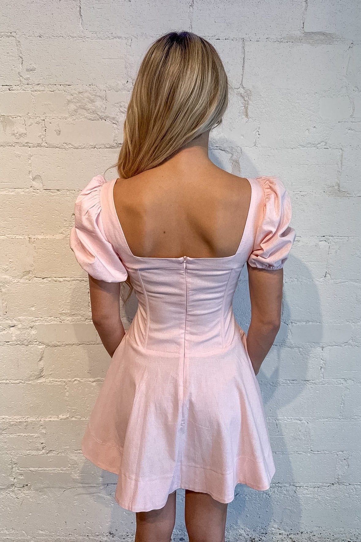 May Puff Sleeve Mini Dress