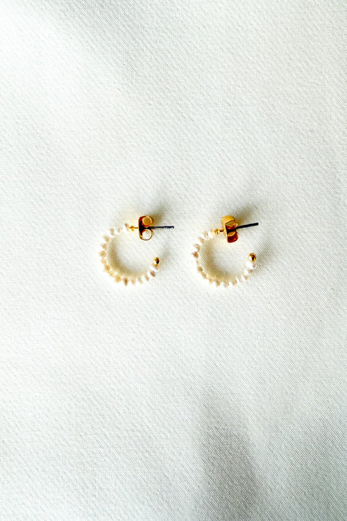 Mini Freshwater Pearl Hoops