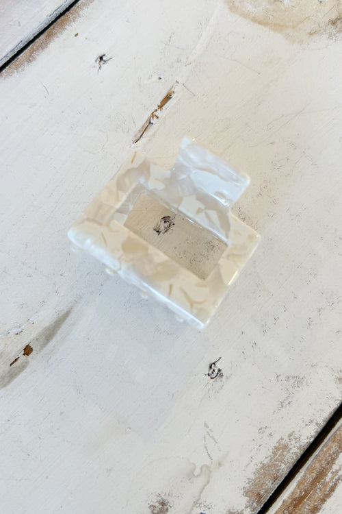 Mini Rectangle Snowfall Claw Clip