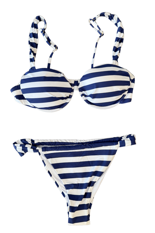 Navy Stripe Bikini Bottoms