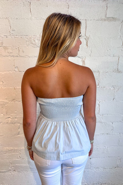 Nola Peplum Tube Top
