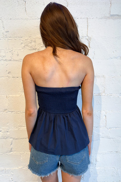 Nola Peplum Tube Top