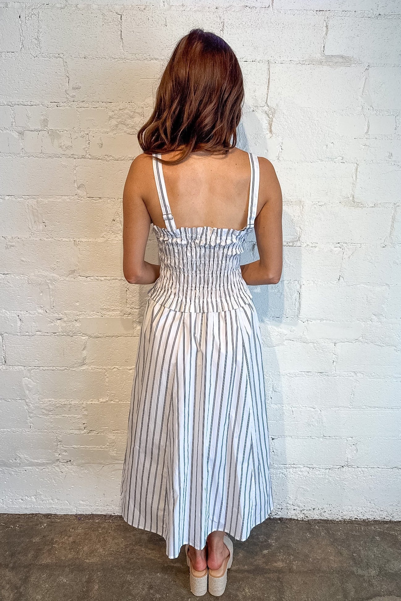 Nova Striped Midi Dress