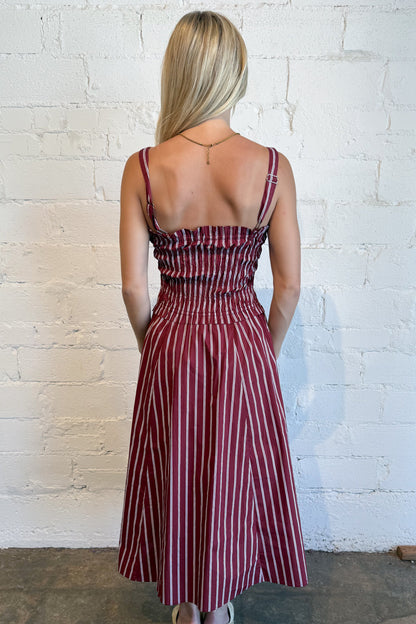 Nova Striped Midi Dress