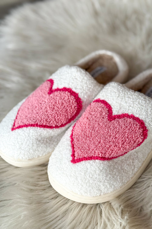 Pink/Red Heart Slippers