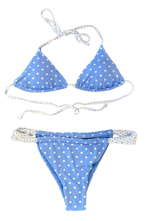 Blue Polka Dot Swimsuit Bottoms