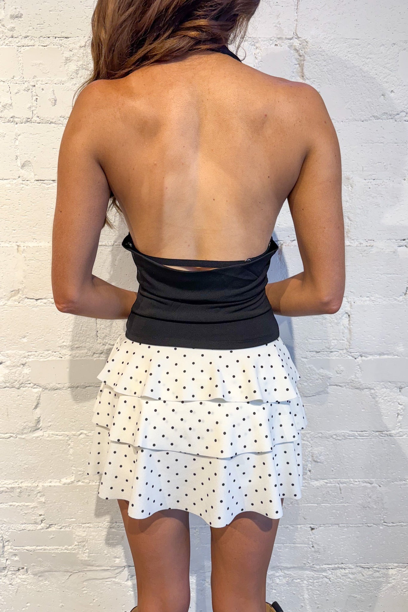 Polka Dot Tiered Skort