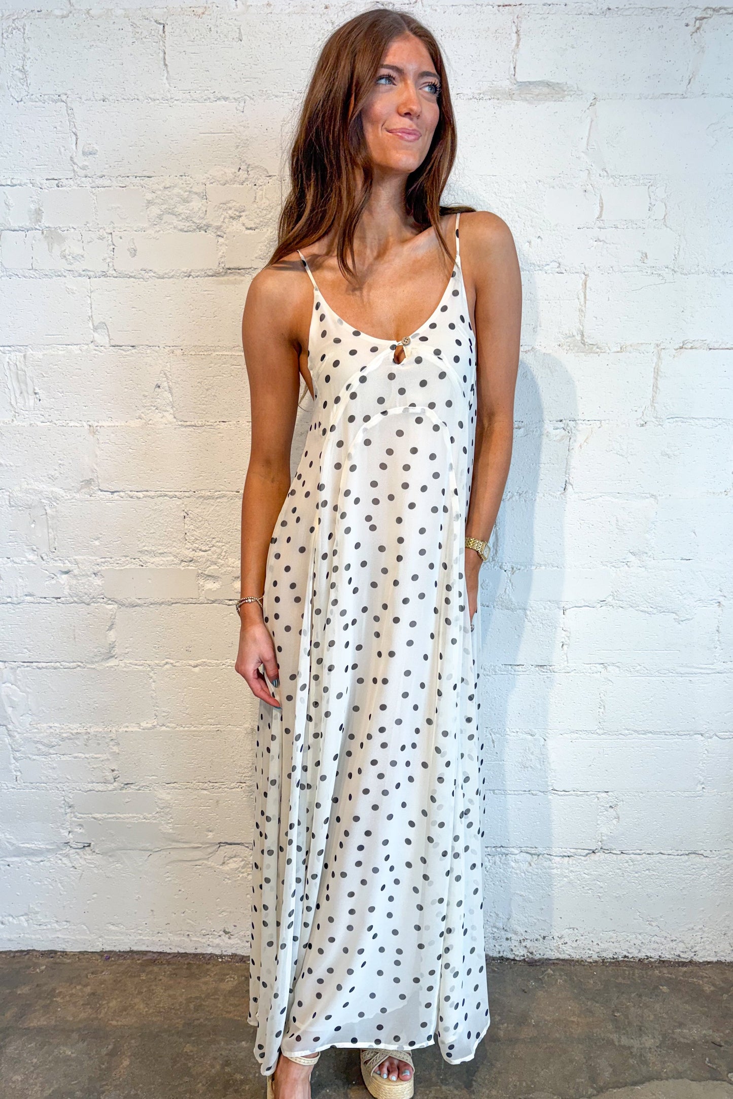 Danna Polka Dot Maxi Dress