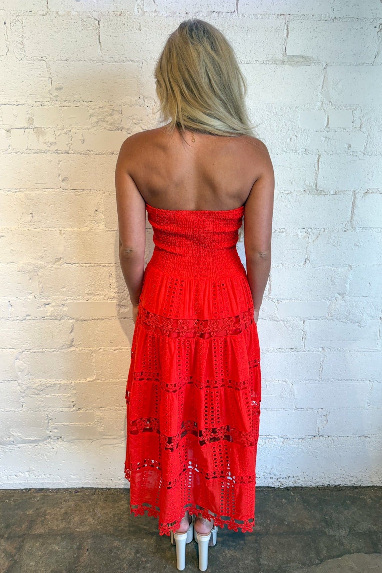 Evelyn Eyelet Maxi Dress