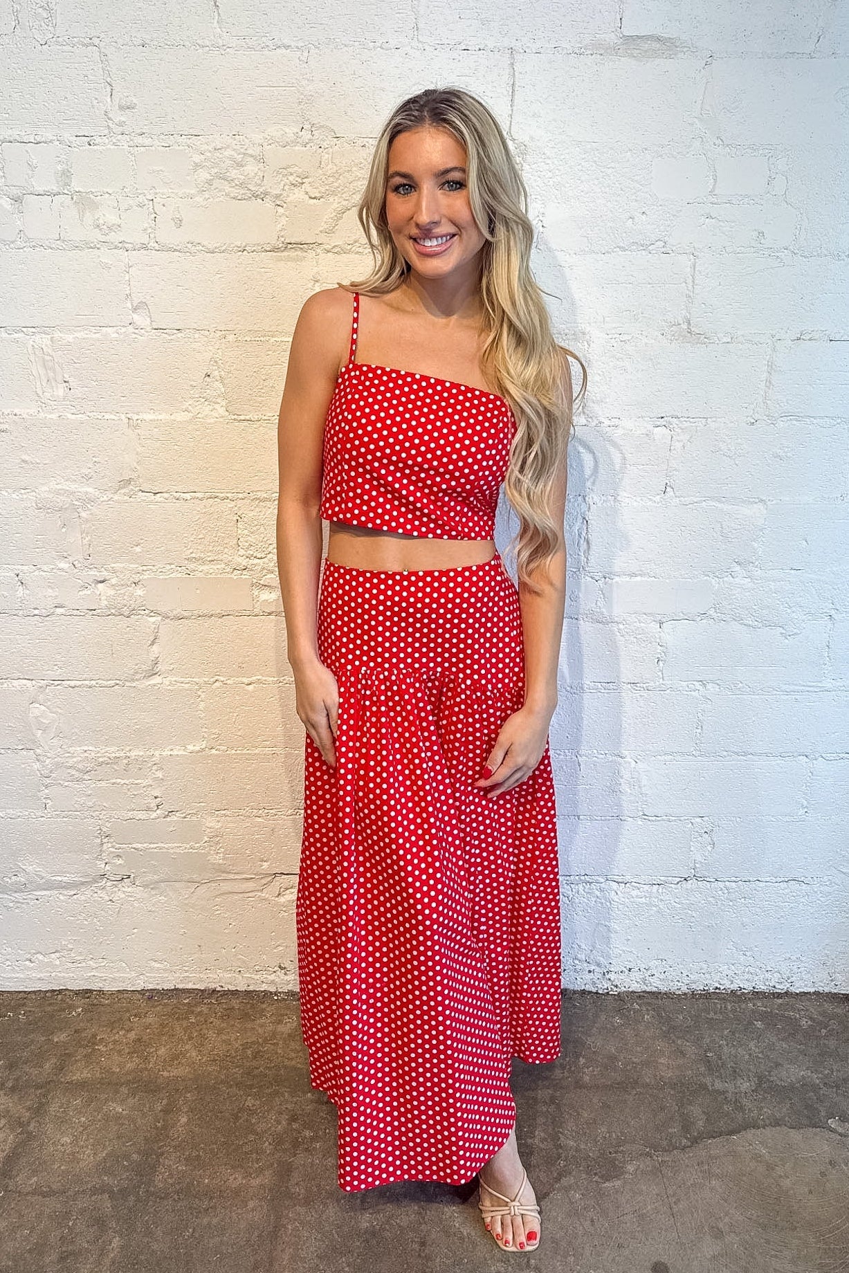 Presley Polka Dot Maxi Skirt