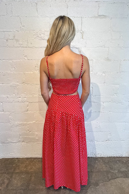 Presley Polka Dot Maxi Skirt