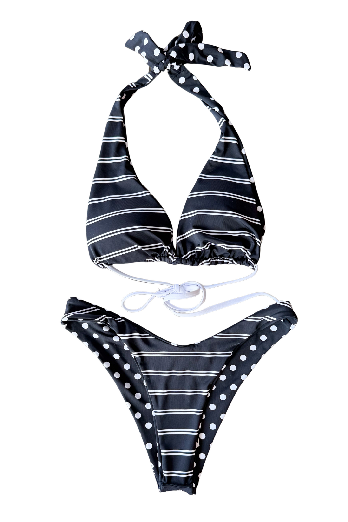 Reversible Stripe/Polka Dot Bikini Top