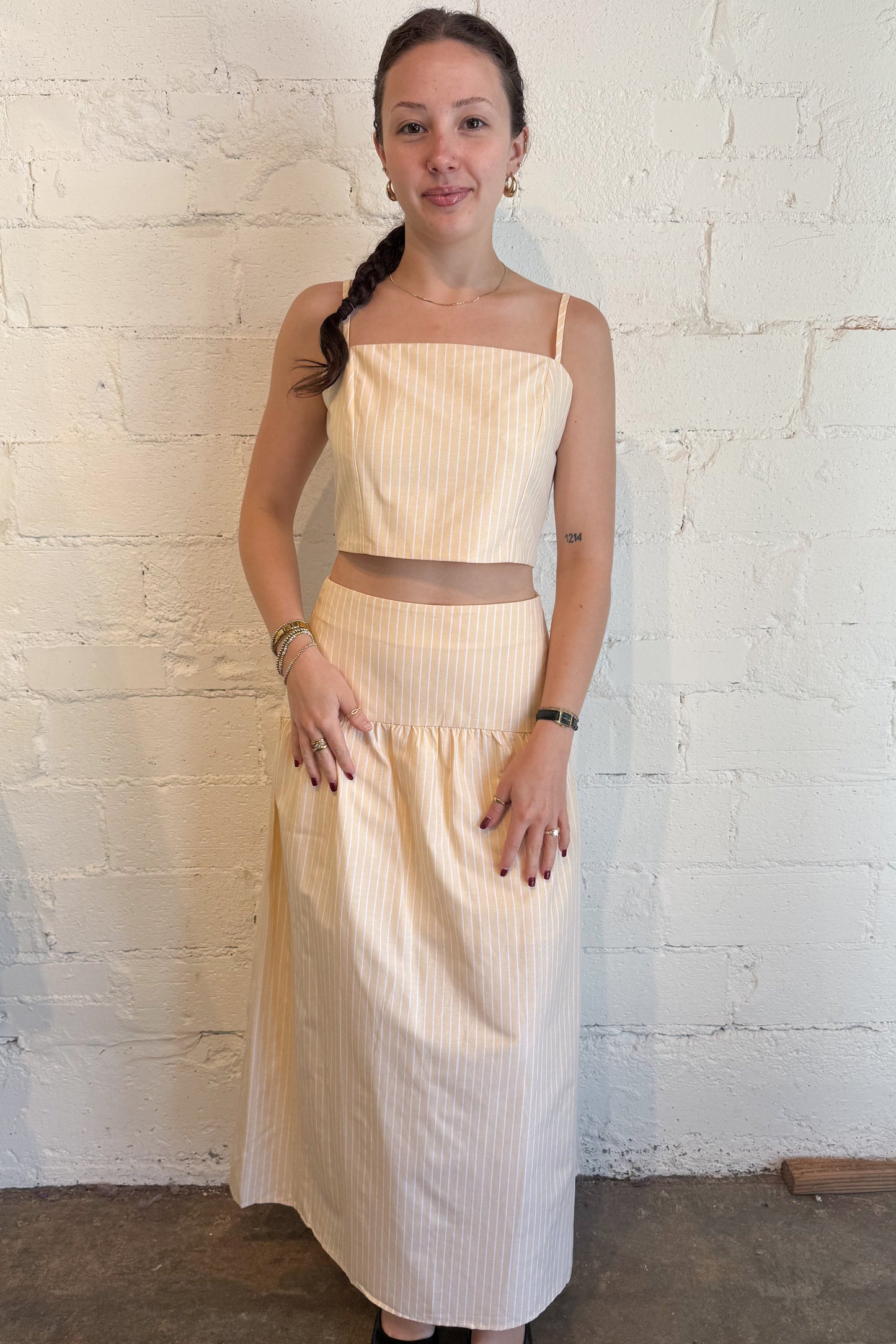 Sally Striped Maxi Skirt