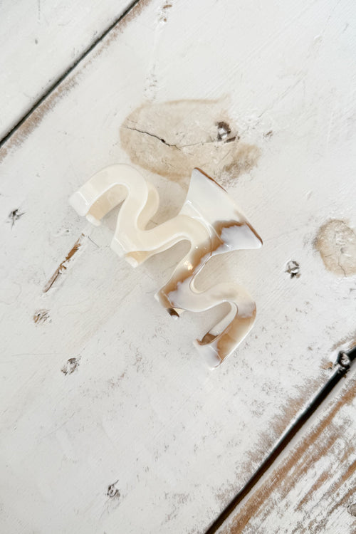 Salted Caramel Zig Zag Claw Clip