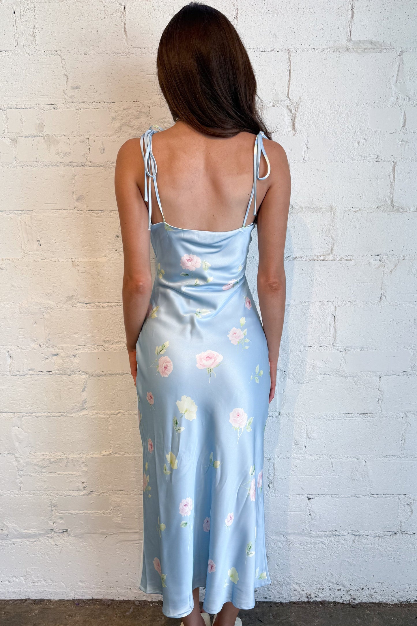Sky Blooms Midi Dress