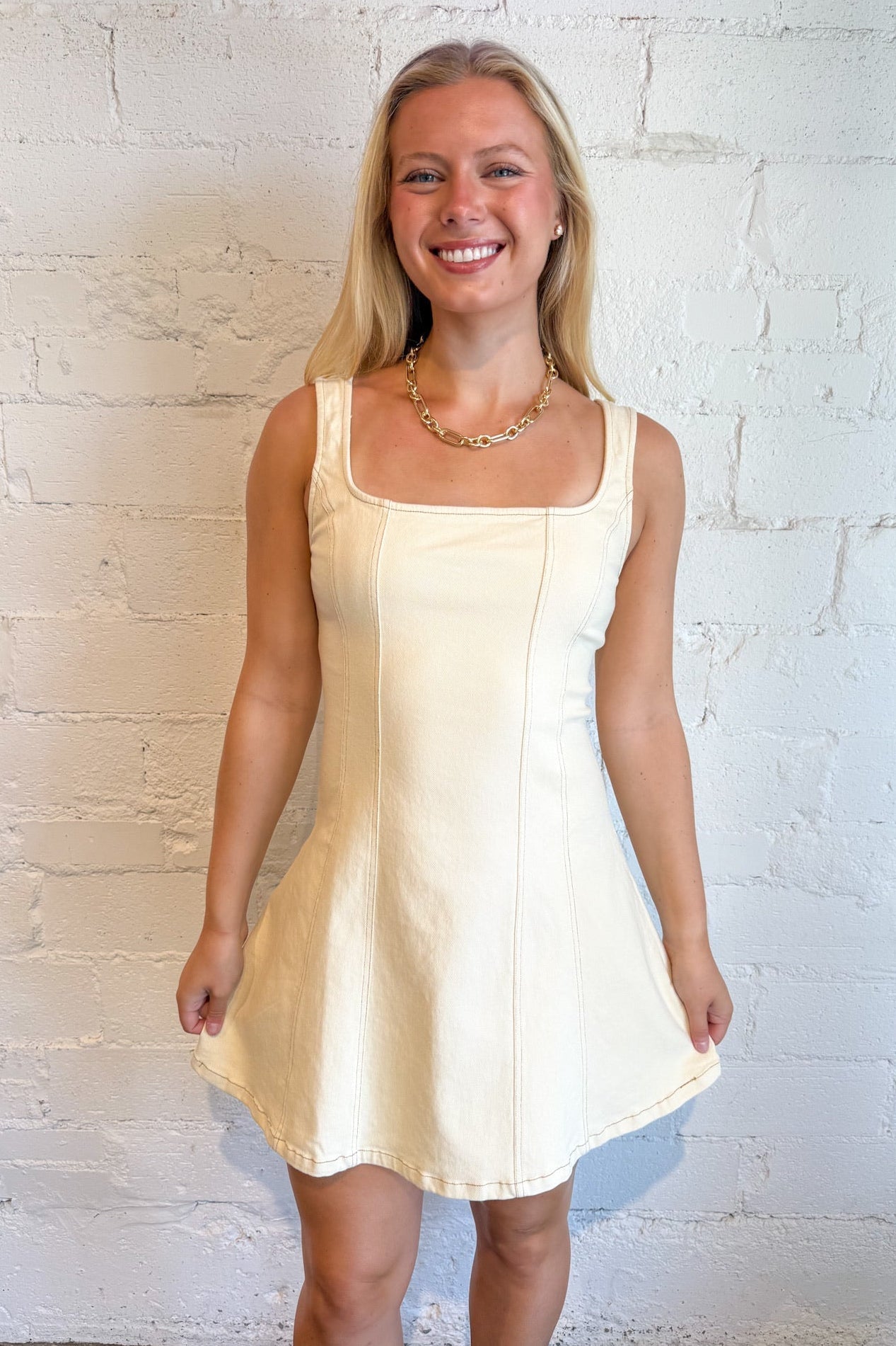 Soft Maple Mini Dress