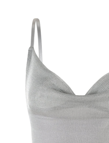 WYNNE TOP - GREY : SILVER