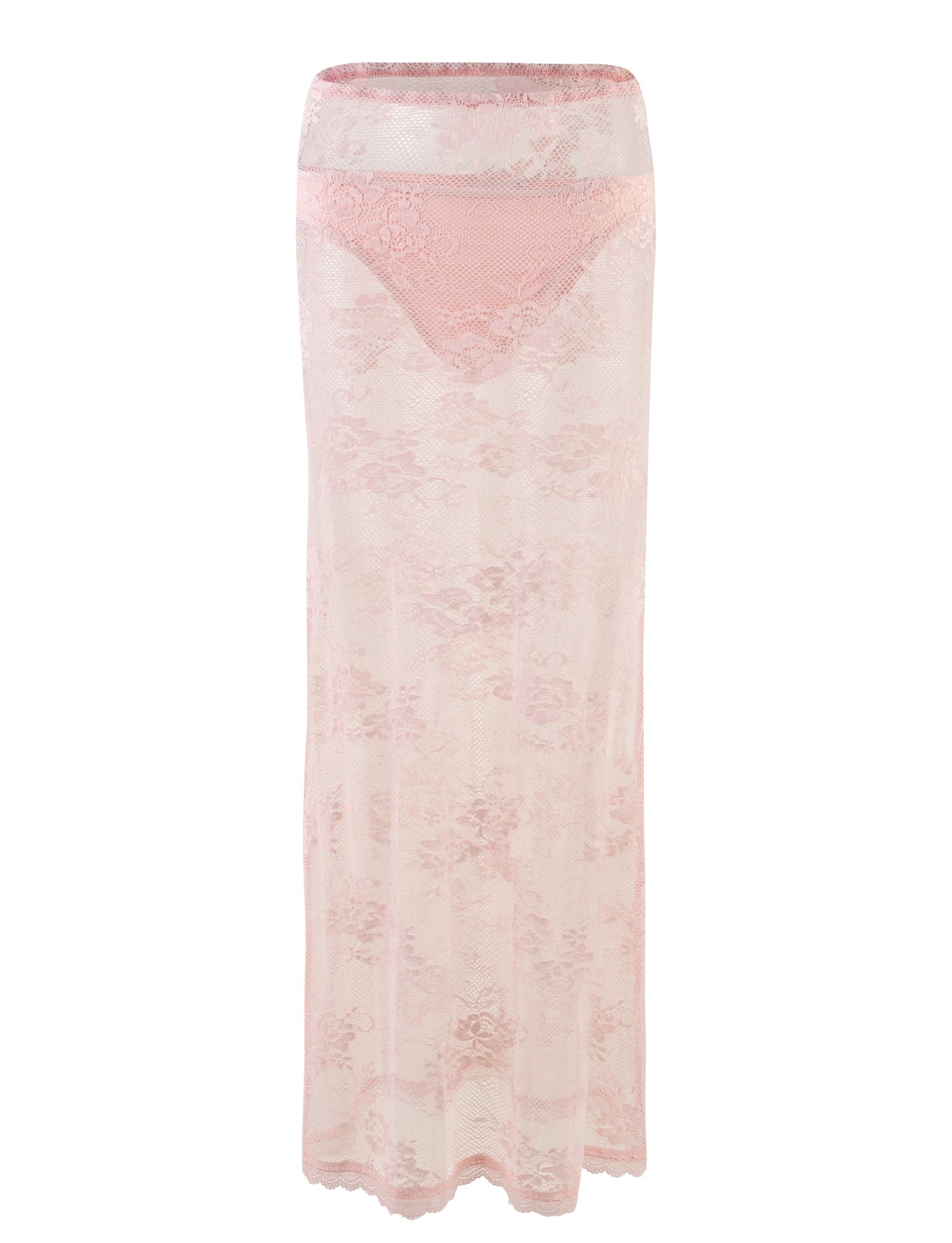 XADIE SKIRT - PINK : PASTEL PINK : PALE PINK
