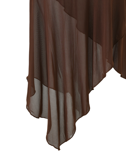 ZINNIA MIDI SKIRT - CHOCOLATE