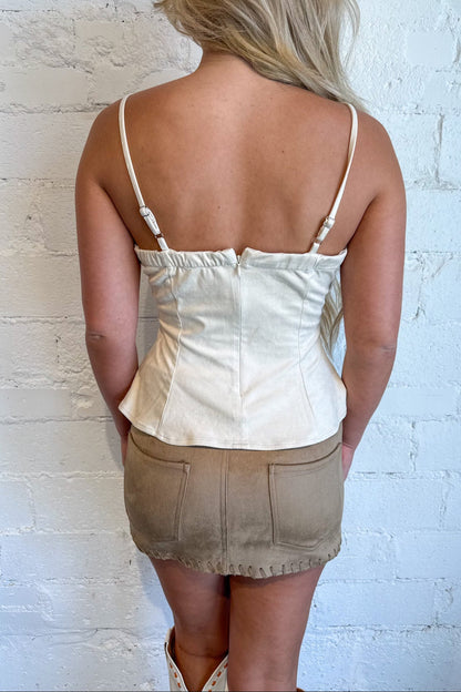 Jessie Suede Skirt