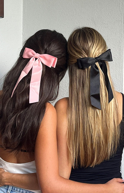 Whimsy Willow Black Bow Hair Clip