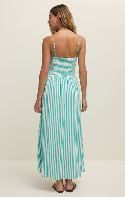 Bayside Stripe Linen Maxi Dress