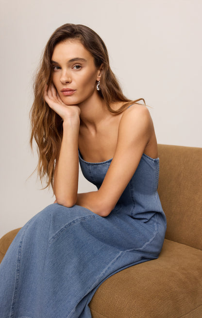 Leonora Denim Midi Dress