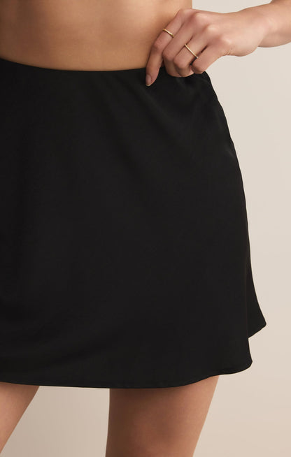 Chablis Satin Mini Skirt