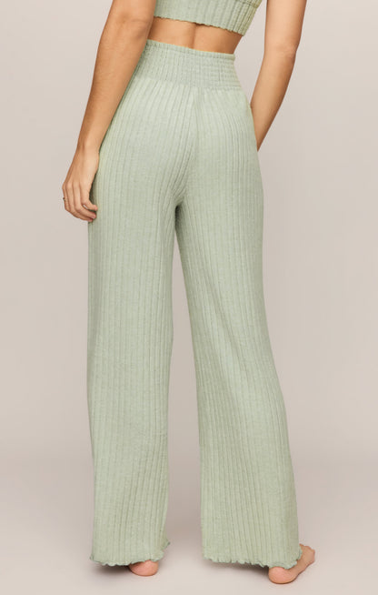 Dawn Smocked Silky Rib Pant