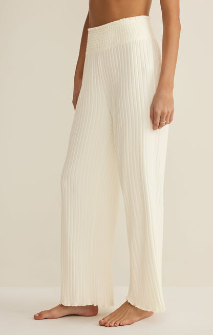 Dawn Smocked Silky Rib Pant