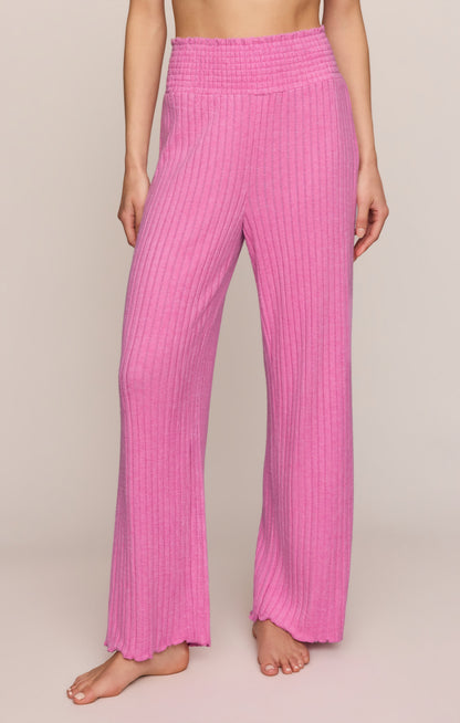 Dawn Smocked Silky Rib Pant