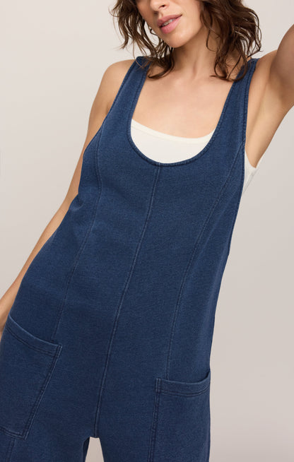 Dream All Day Knit Denim Overall