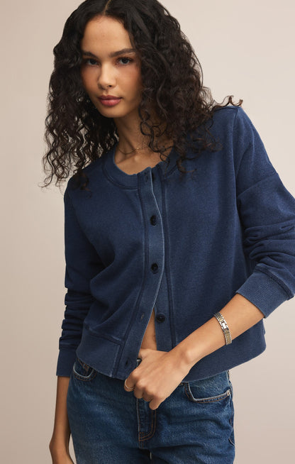 Daily Knit Denim Cardigan