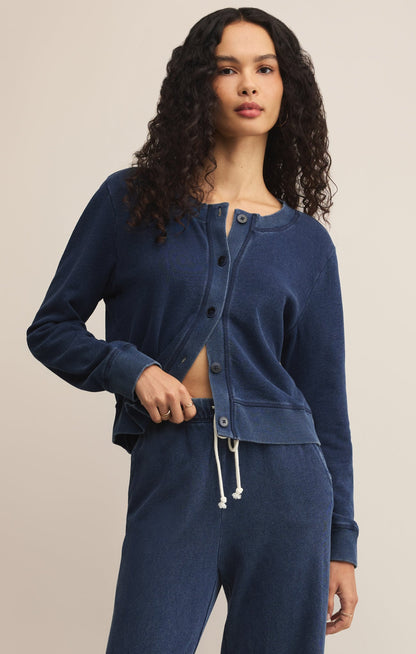 Daily Knit Denim Cardigan