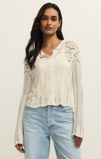 Alycia Crochet Sweater Top